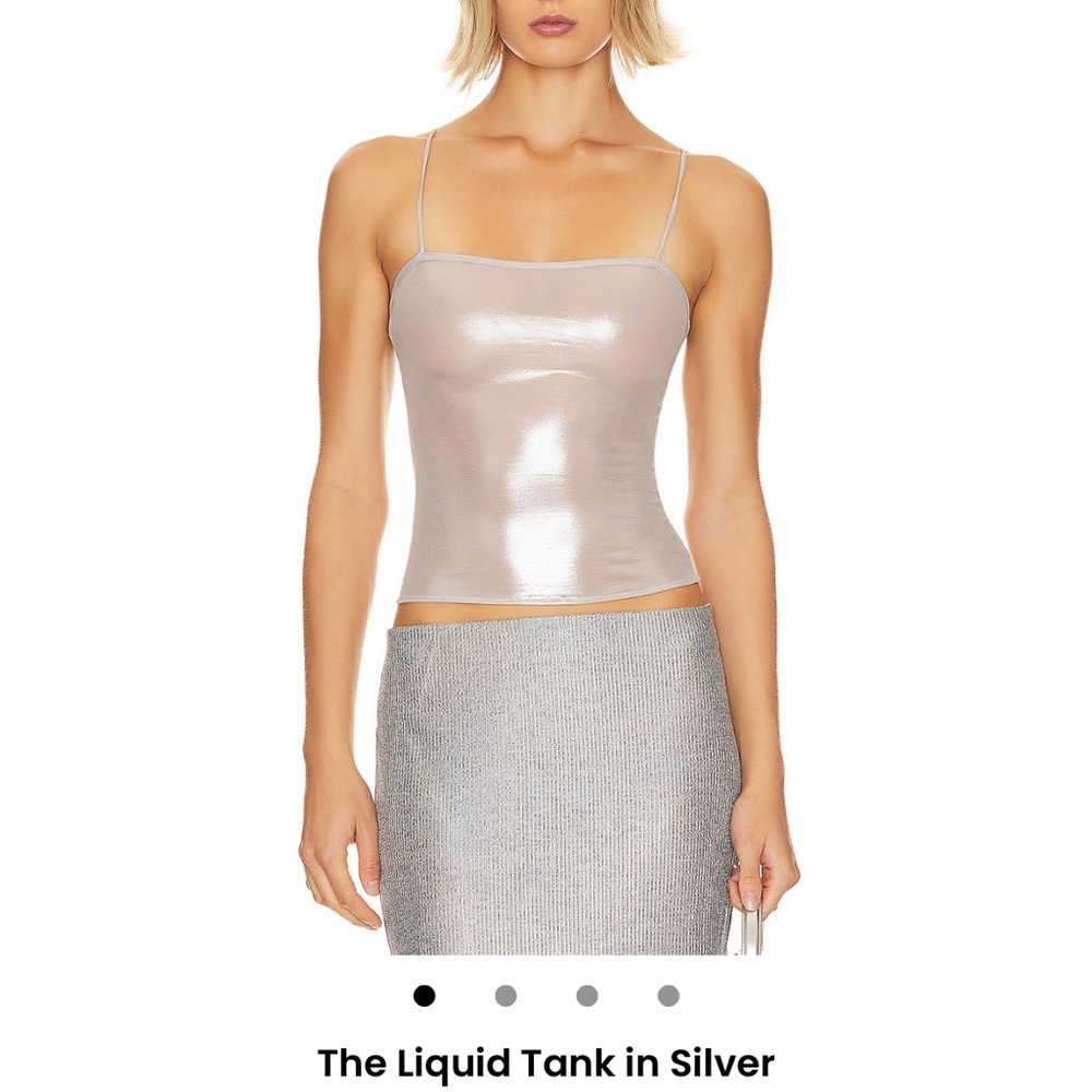 Silver Liquid Tank Top